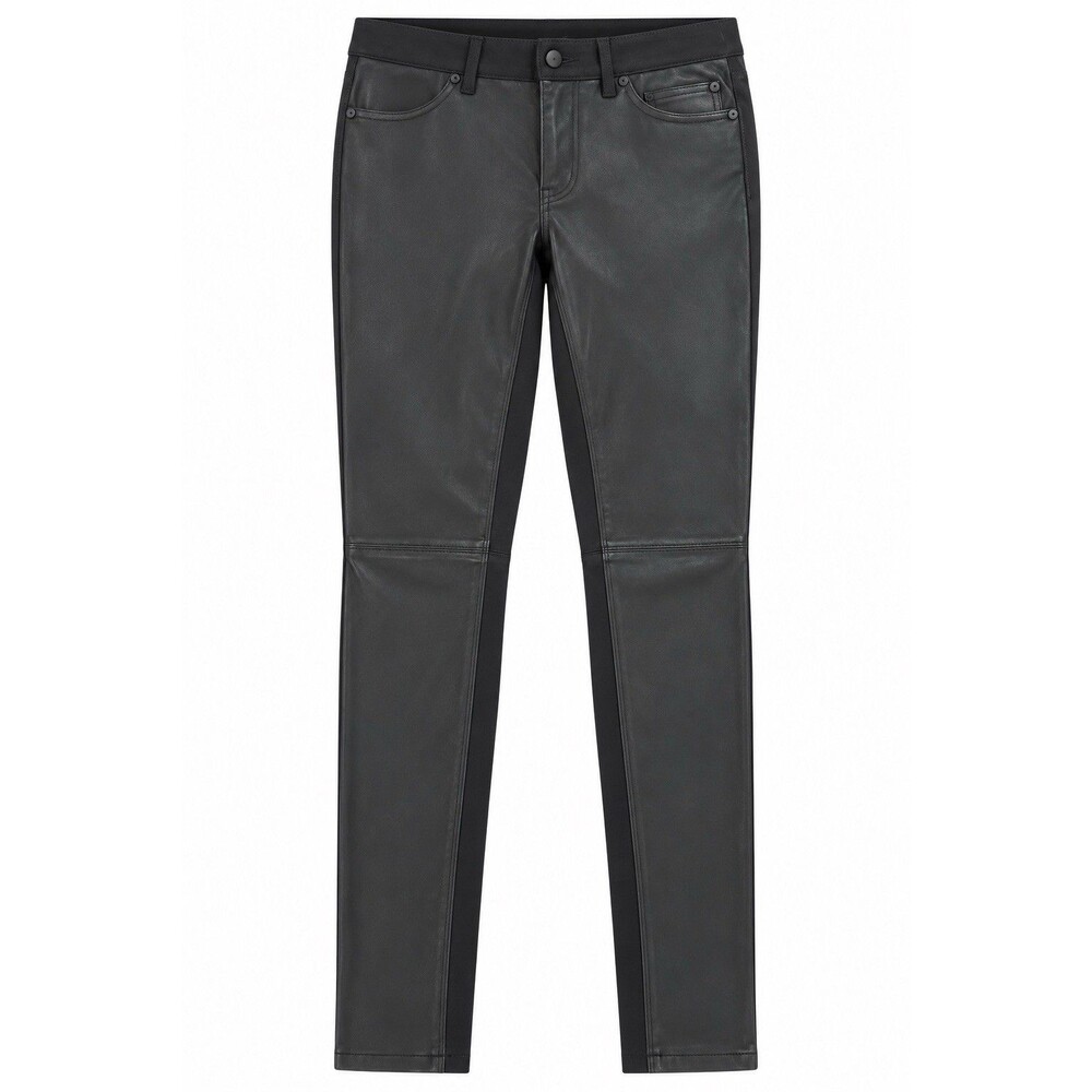 Harley-Davidson Genuine Leather Skinny Pants Women Sz 28 Black Biker Rocker NWT